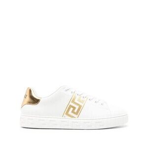 Versace Greca Motif Calf Leather Sneakers - NWT